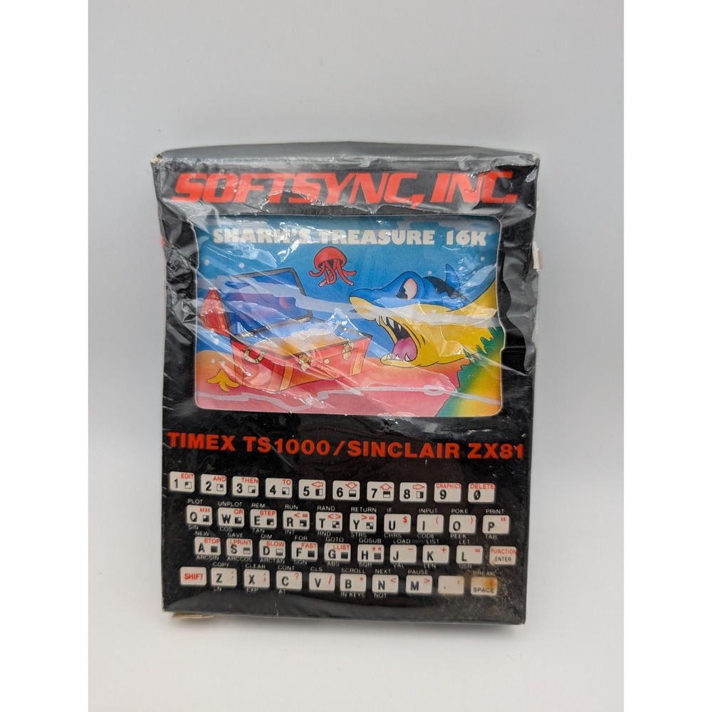 BRAND NEW Timex TS1000/Sinclair ZX81 computer software game SHARK'S TREASURE 16K